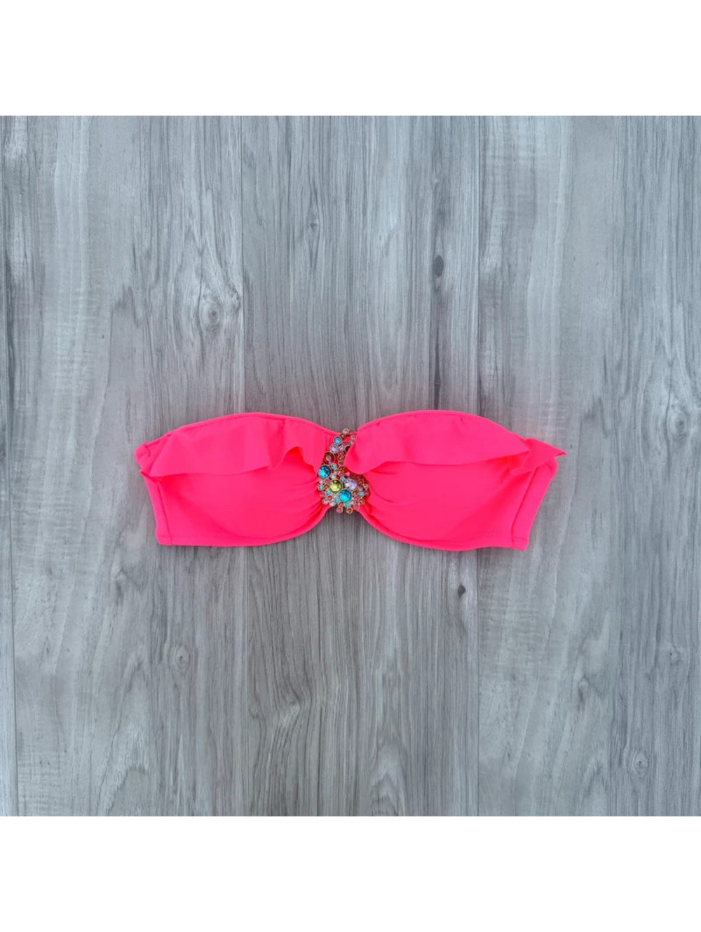Victoria's Secret neon pink bandeau bikini top